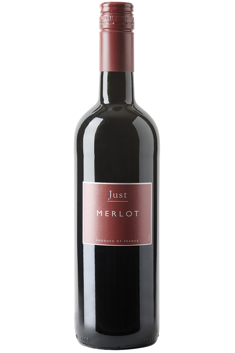 Eine Flasche französischer Rotwein in einer Bordeaux-Flasche mit einem roten Schraubverschluss.