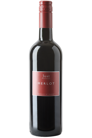 Eine Flasche französischer Rotwein in einer Bordeaux-Flasche mit einem roten Schraubverschluss.