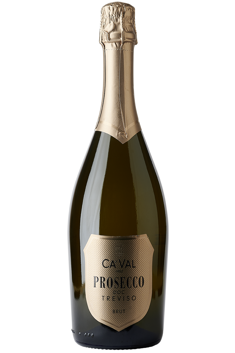 Eine Flasche italienischer Prosecco in einer Sektflasche mit einer goldener Kapsel.