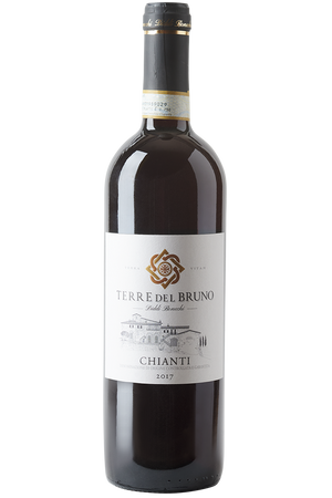 Eine Flasche italienischer Rotwein in einer  Bordeaux-Flasche mit einer schwarzen Kapsel.