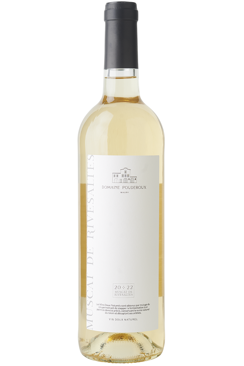Eine Flasche französischer Bio Weisswein in einer Bordeauxflasche mit einer schwarzen Kapsel.