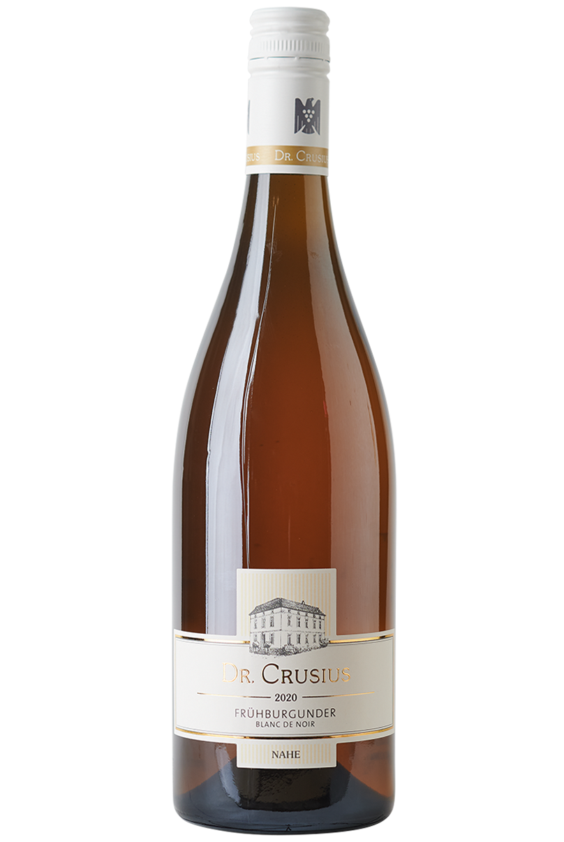 Eine Flasche deutscher Roséwein in einer Burgunderflasche mit weißem Schraubverschluss.