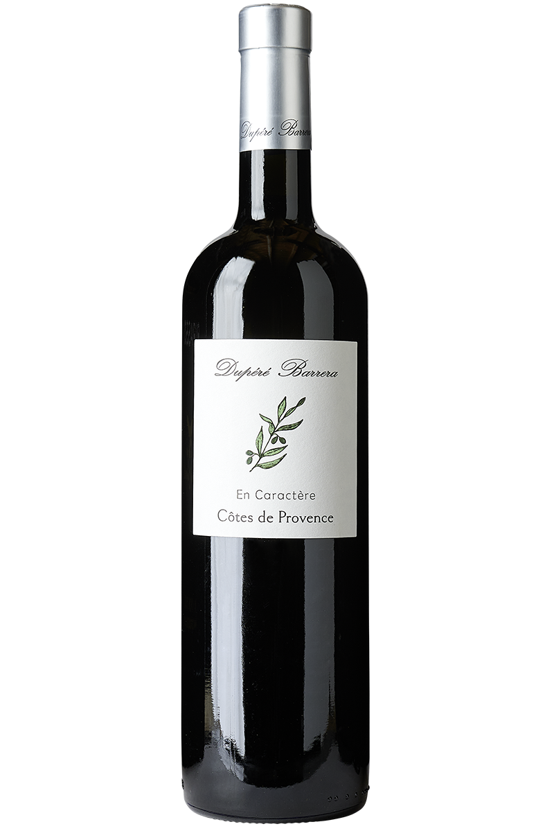 Eine Flasche französischer Bio Rotwein Cuvée in einer Bordeaux Flasche mit einer silbernen Kapsel.