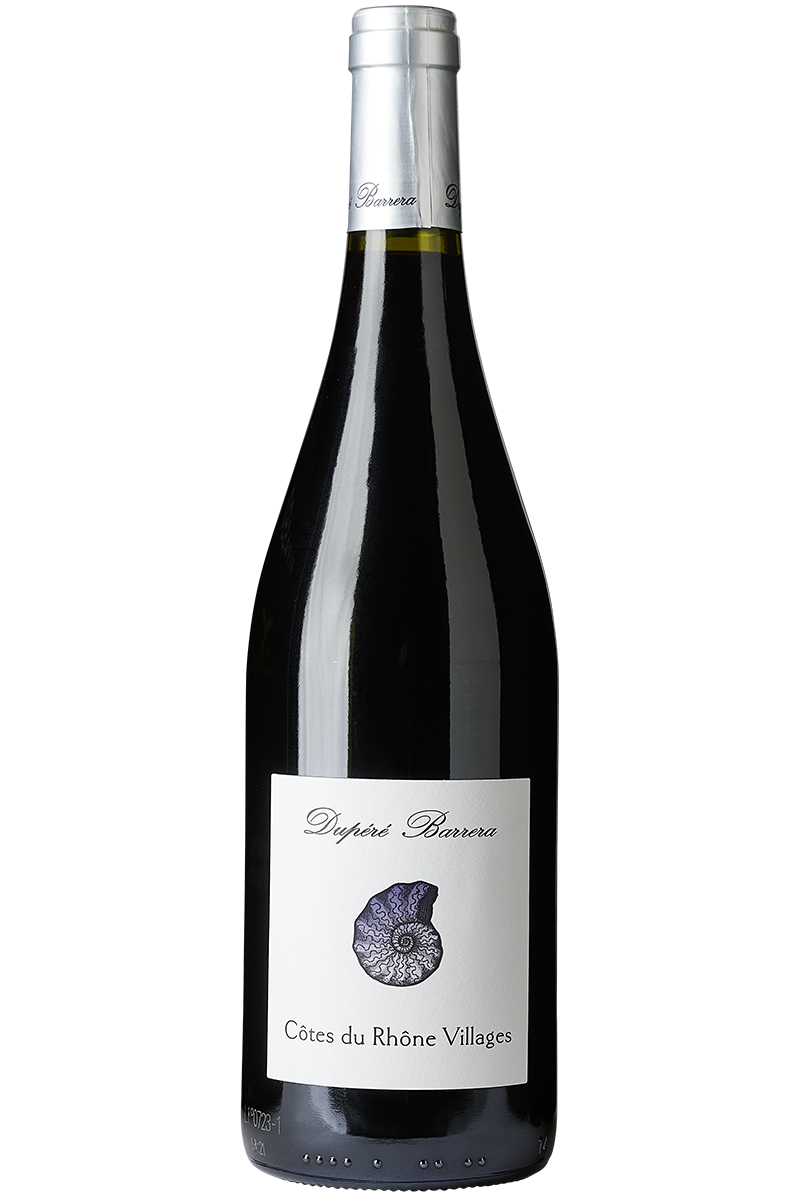 Eine Flasche französischer Bio Rotwein Cuvée in einer Burgunderflasche mit einer silbernen Kapsel.