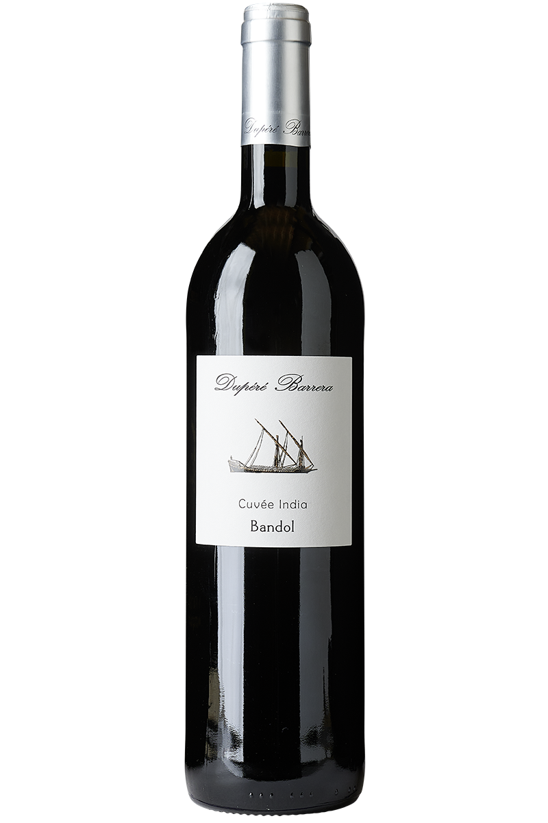 Eine Flasche französischer Rotwein Cuvée in einer Bordeaux Flasche mit einer silbernen Kapsel.