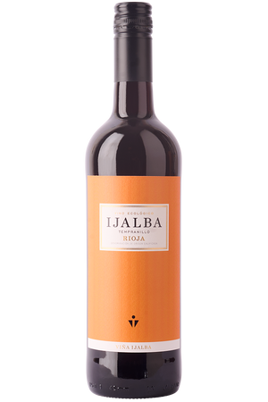 Eine Flasche spanischer Bio Rotwein aus Tempranillo in einer Bordeaux Flasche mit schwarzem Schraubverschluss.