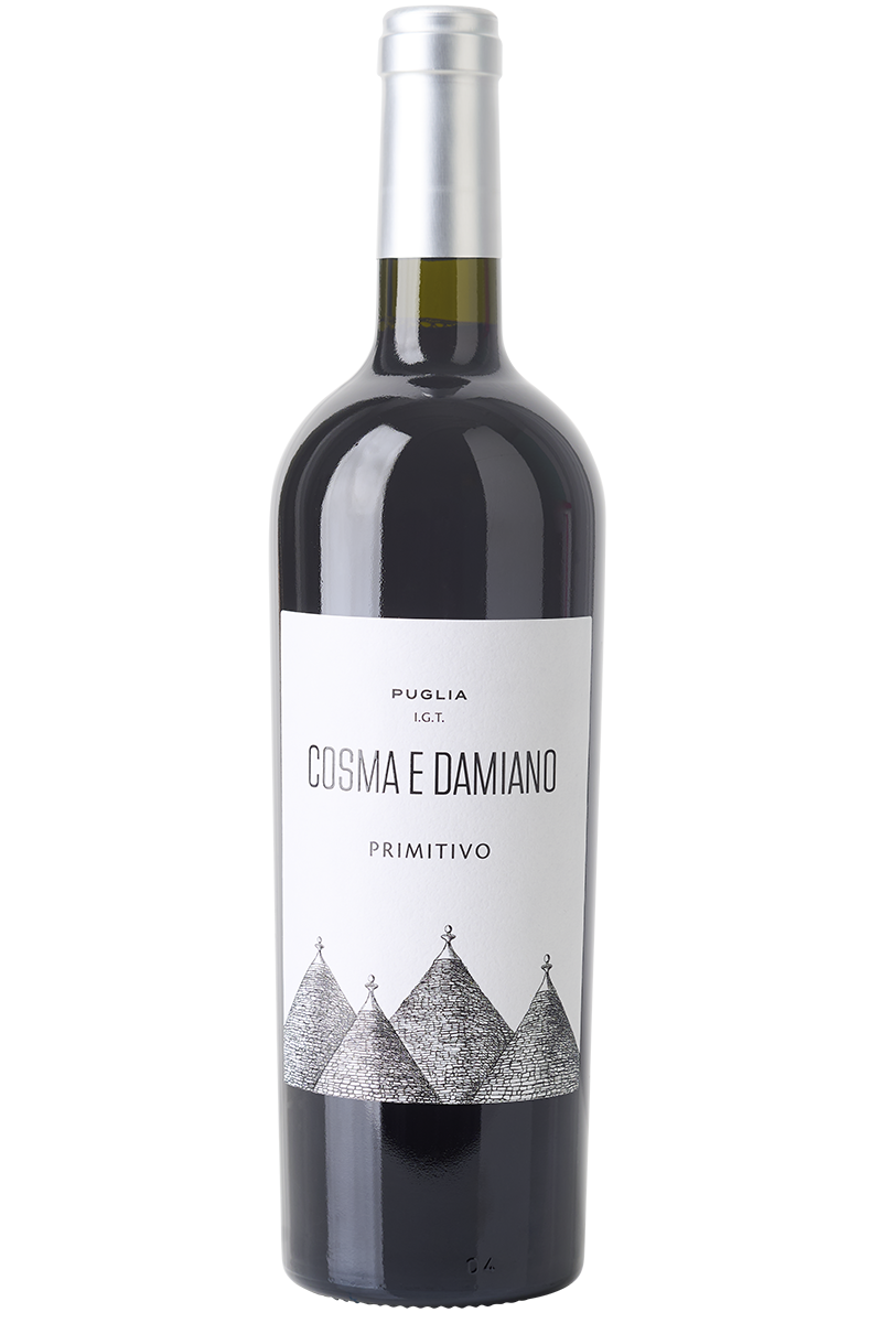 Eine Flasche italienischer Rotwein in einer Bordeaux Flasche mit einer silbernen Kapsel.