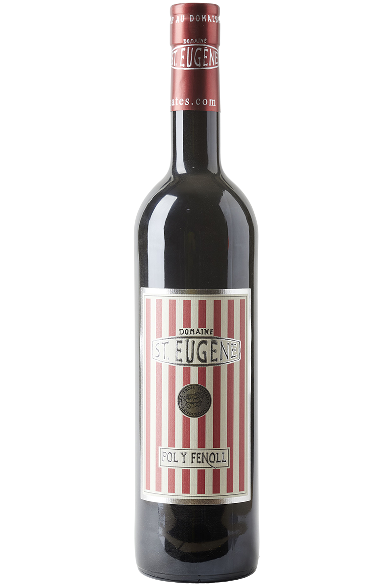 Eine Flasche Rotwein aus Merlot Trauben in einer Bordeaux-Weinflasche mit einer roten Kapsel.